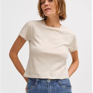 MATE - Organic Cotton Shrunken Tee - Heather Oat